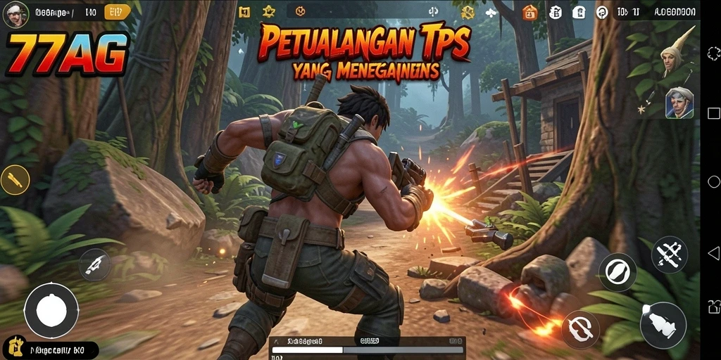 Tampilan gameplay menegangkan dari 77AG dengan aksi tembak-tembakan.