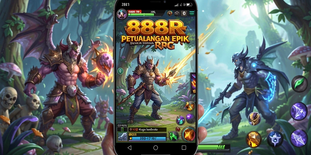 Tampilan menarik dari gameplay RPG 888R dengan aksi yang mendebarkan.