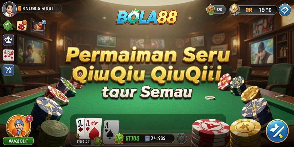 Tampilan menarik dari gameplay QiuQiu di BOLA88.