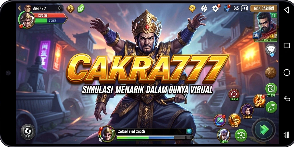 Tampilan gameplay CAKRA777 yang menampilkan interaksi pemain dalam dunia virtual.