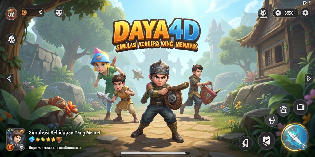 Screenshot DAYA4D menampilkan gameplay simulasi yang menarik.