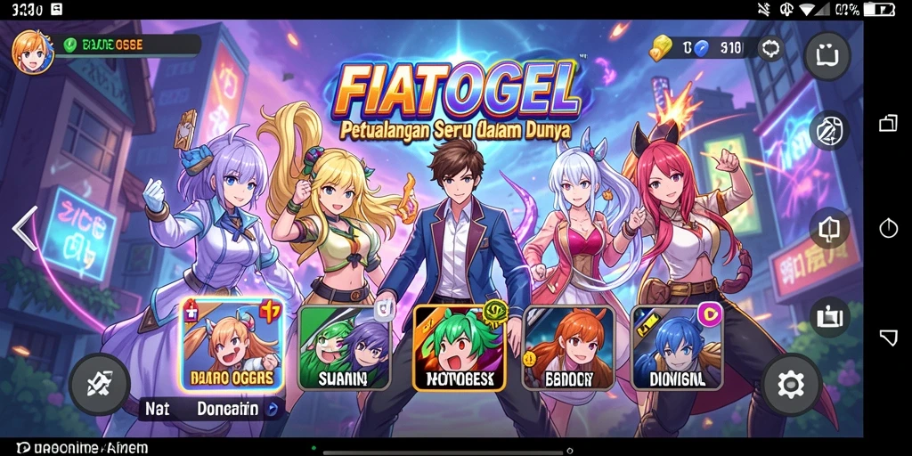 Tampilkan petualangan seru dalam grafis anime yang memukau.