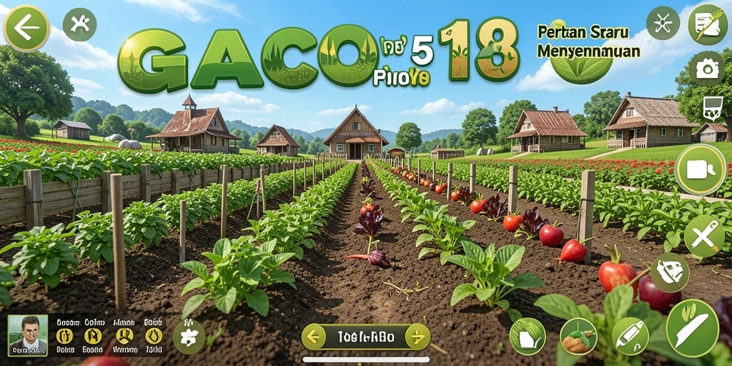 Tampilan gameplay GACOR518 saat mengelola lahan pertanian.