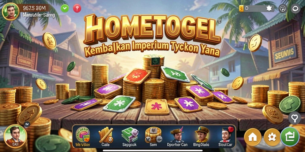 Tampilan gameplay HOMETOGEL yang menarik dan dinamis.