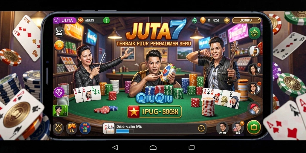 Tampilan gameplay QiuQiu yang menarik dan interaktif di JUTA7.