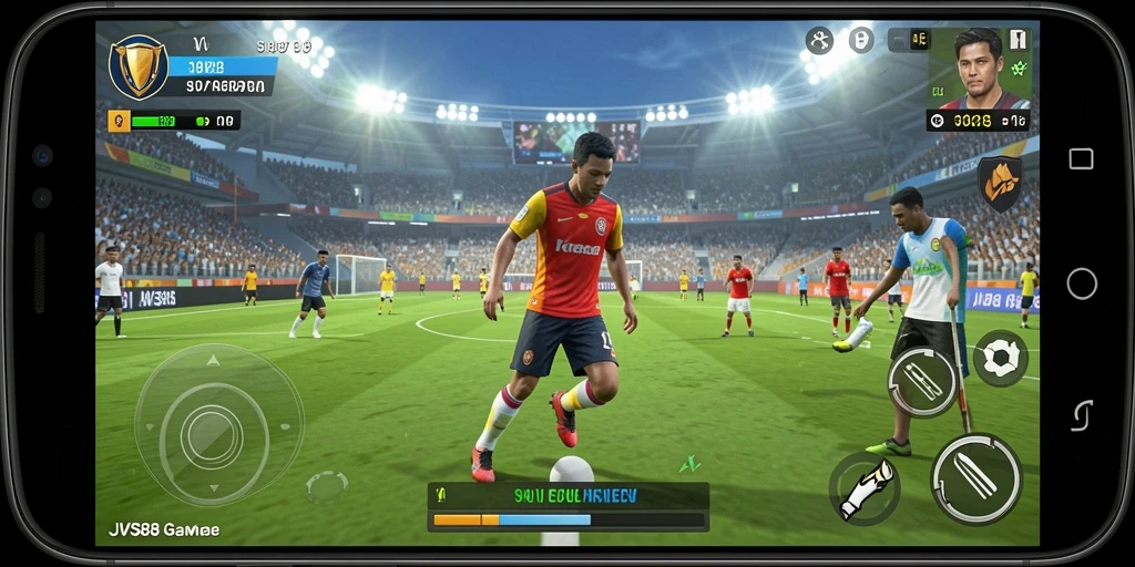 Tampilan gameplay menegangkan dalam JVS88 yang penuh aksi.