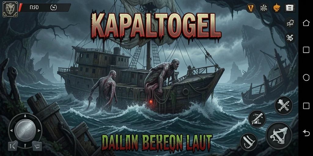 Screenshot KAPALTOGEL menampilkan suasana mencekam di kapal hantu.