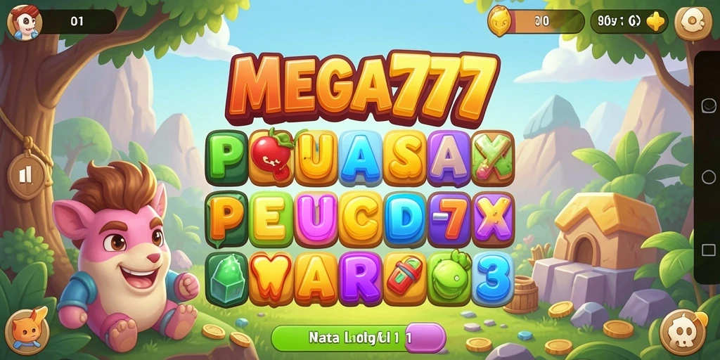 Tangkapan layar gameplay MEGA777 menampilkan aksi mencocokkan yang seru.