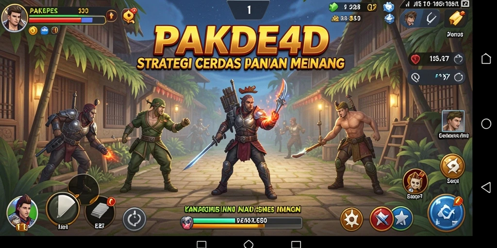 Tampilan gameplay PAKDE4D yang menampilkan serangan strategi.