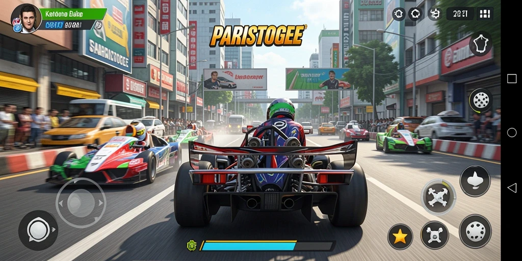 Tampilan menarik dari gameplay balapan PARISTOGEL yang mendebarkan.