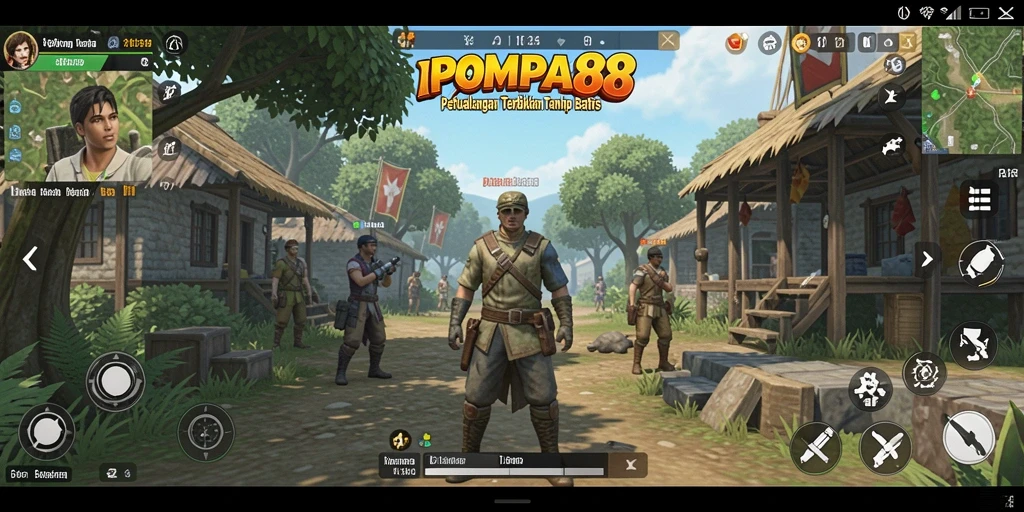 Tampilan gameplay POMPA88 dengan dunia terbuka yang luas.
