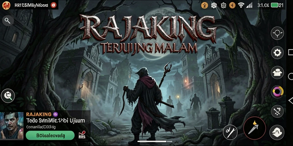Screenshot gameplay RAJAKING menunjukkan kengerian yang menyelimuti setiap pemain.