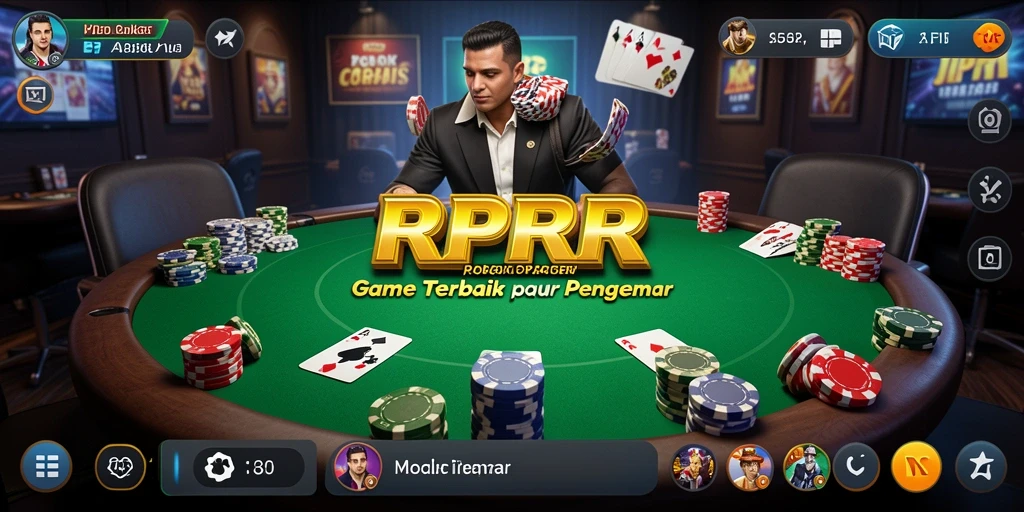 Tangkapan layar RPRR menampilkan permainan Poker yang seru dan penuh aksi.
