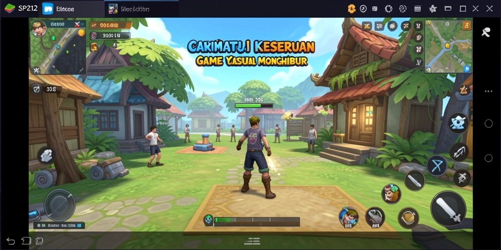 Gameplay SP212 menampilkan warna-warni yang ceria dan tantangan menarik.