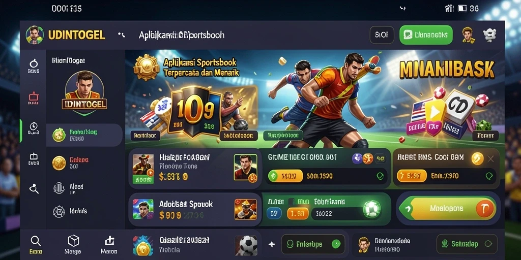 Tampilan menawan dari gameplay UDINTOGEL untuk taruhan olahraga.